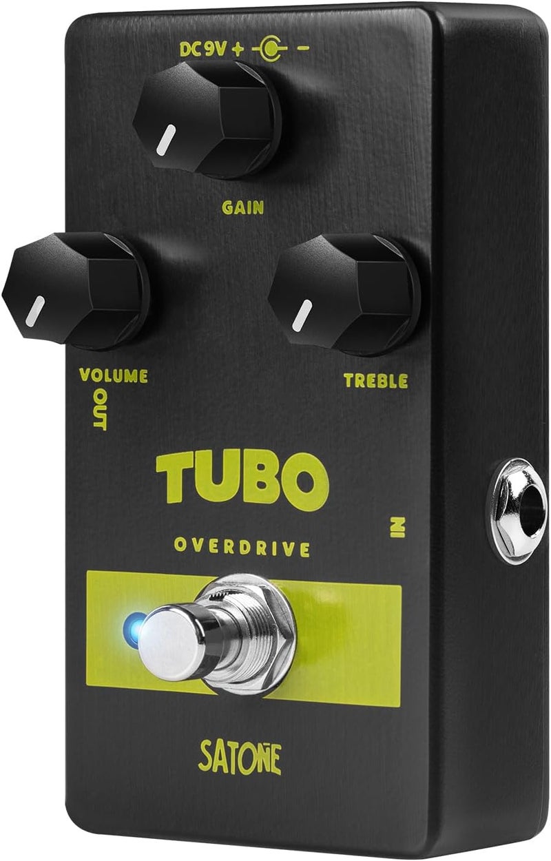 SATONE S806 Tubo Overdrive Electric Guitar Effect Pedal - Mid Boost Overdrive Effect Preset Acoustic Metal Pedal with True Bypass - Image 1